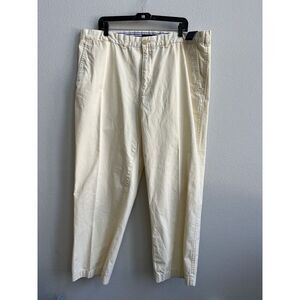 Vintage Tommy Hilfiger High‎ Waisted Yellow Cotton Pants Men's 42 x 30 Chino